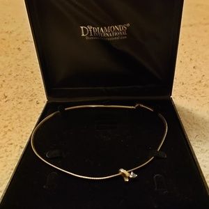 Omega style chain with light tanzanite charm